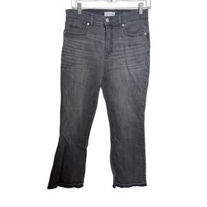 LOFT The Kick Crop Jeans Women’s Size 27 / 4 Gray Wash Cropped Flare Denim